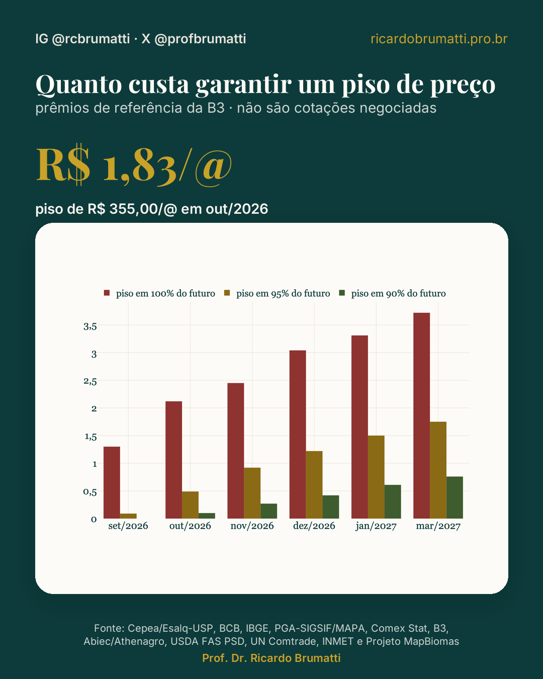 custo de protecao opcões b3