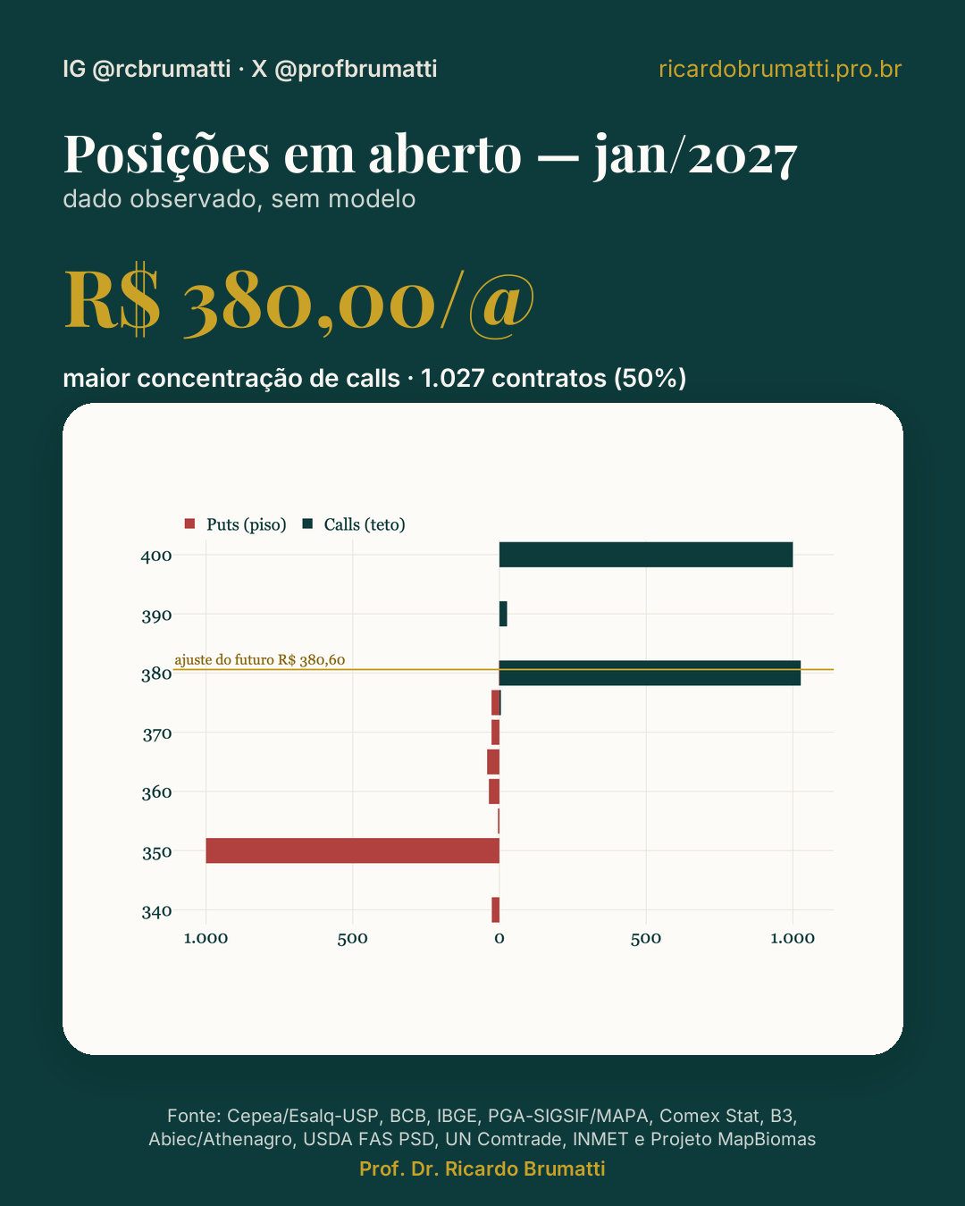 mapa de posicões em aberto jan 2027 opcões b3